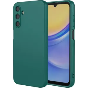 Coque arrière en silicone Phonesta Soft Silk pour Samsung Galaxy A56 - Vert foncé