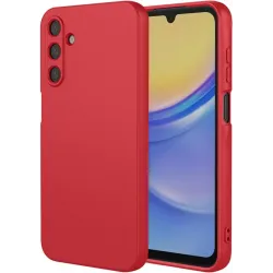 Coque arrière en silicone Phonesta Soft Silk pour Samsung Galaxy A56 - Rouge