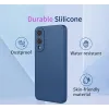 Coque arrière en silicone Phonesta Soft Silk pour Samsung Galaxy S25 Edge - Vert foncé 2