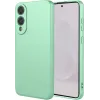 Coque arrière en silicone Phonesta Soft Silk pour Samsung Galaxy S25 Edge - Vert matcha 0