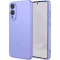 Coque arrière en silicone Phonesta Soft Silk pour Samsung Galaxy S25 Edge - Violet