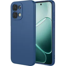 Coque arrière en silicone Phonesta Soft Silk pour Oppo A6 Pro - Bleu foncé