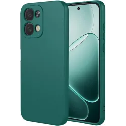 Coque arrière en silicone Phonesta Soft Silk pour Oppo A6 Pro - Vert foncé