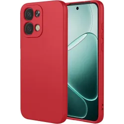 Coque arrière en silicone Phonesta Soft Silk pour Oppo A6 Pro - Rouge