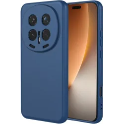 Coque arrière en silicone Phonesta Soft Silk pour HONOR Magic8 Pro - Bleu foncé