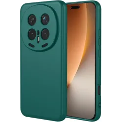 Coque arrière en silicone Phonesta Soft Silk pour HONOR Magic8 Pro - Vert foncé