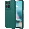 Coque arrière en silicone Phonesta Soft Silk pour Motorola Moto G57 Power - Vert foncé