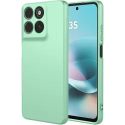 Coque arrière en silicone Phonesta Soft Silk pour Motorola Moto G57 Power - Vert matcha