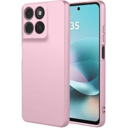 Coque arrière en silicone Phonesta Soft Silk pour Motorola Moto G57 Power - Rose