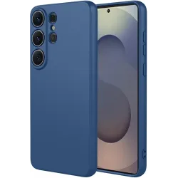 Coque arrière en silicone Phonesta Soft Silk pour Samsung Galaxy S26 Ultra - Bleu foncé