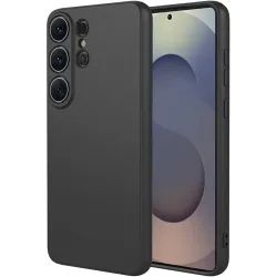 Coque arrière en silicone Phonesta Soft Silk pour Samsung Galaxy S26 Ultra - Noir