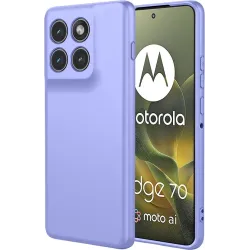 Coque arrière en silicone Phonesta Soft Silk pour Motorola Edge 70 - Violet