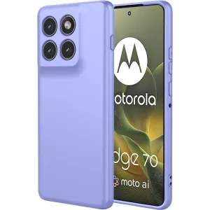 Coque arrière en silicone Phonesta Soft Silk pour Motorola Edge 70 - Violet