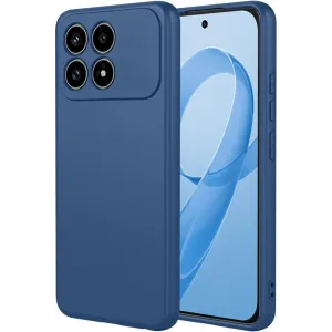 Coque arrière en silicone Phonesta Soft Silk pour Xiaomi Poco F8 Pro - Bleu foncé