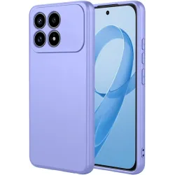 Coque arrière en silicone Phonesta Soft Silk pour Xiaomi Poco F8 Pro - Violet