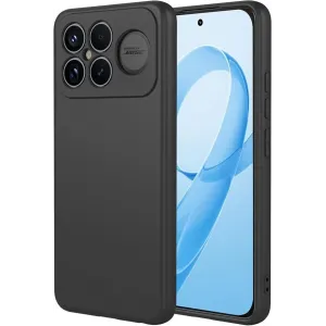 Coque arrière en silicone Phonesta Soft Silk pour Xiaomi Poco F8 Ultra - Noir