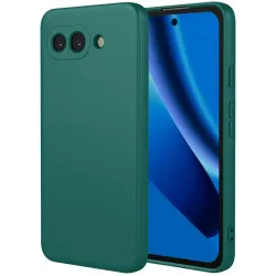 Coque arrière en silicone Phonesta Soft Silk pour Google Pixel 10a - Vert foncé