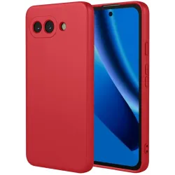 Coque arrière en silicone Phonesta Soft Silk pour Google Pixel 10a - Rouge