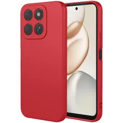 Coque arrière en silicone Phonesta Soft Silk pour HONOR 400 Smart - Rouge