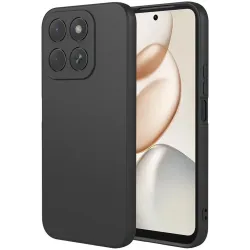 Coque arrière en silicone Phonesta Soft Silk pour HONOR 400 Smart - Noir