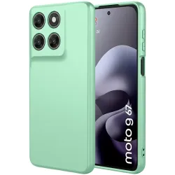 Coque arrière en silicone Phonesta Soft Silk pour Motorola Moto G67/G77 - Vert matcha