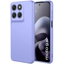 Coque arrière en silicone Phonesta Soft Silk pour Motorola Moto G67/G77 - Violet