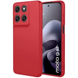 Coque arrière en silicone Phonesta Soft Silk pour Motorola Moto G67/G77 - Rouge