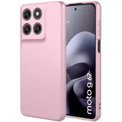 Coque arrière en silicone Phonesta Soft Silk pour Motorola Moto G67/G77 - Rose