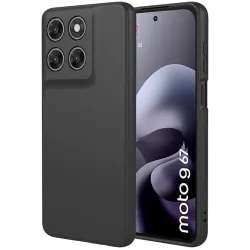 Coque arrière en silicone Phonesta Soft Silk pour Motorola Moto G67/G77 - Noir