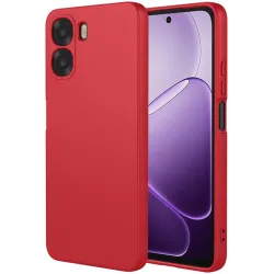 Coque arrière en silicone Phonesta Soft Silk pour Oppo A6x - Rouge