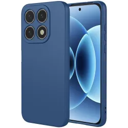Coque arrière en silicone Phonesta Soft Silk pour Xiaomi 17 - Bleu foncé