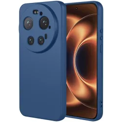 Coque arrière en silicone Phonesta Soft Silk pour Xiaomi 17 Ultra - Bleu foncé