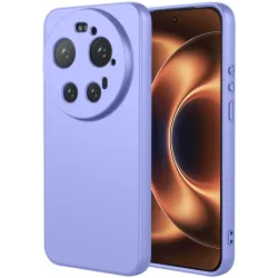 Coque arrière en silicone Phonesta Soft Silk pour Xiaomi 17 Ultra - Violet