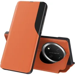 Coque à rabat Phonesta Smart Side View pour HONOR Magic7 Lite - Orange