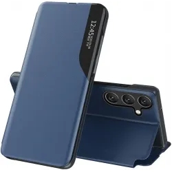 Coque à rabat Phonesta Smart Side View pour Samsung Galaxy A35 - Bleu