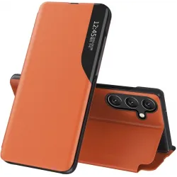 Coque à rabat Phonesta Smart Side View pour Samsung Galaxy A35 - Orange