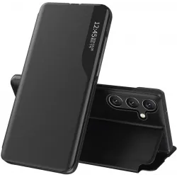 Coque à rabat Phonesta Smart Side View pour Samsung Galaxy S24 FE - Noir