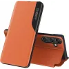 Coque à rabat Phonesta Smart Side View pour Samsung Galaxy S25/S24 - Orange