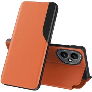 Coque à rabat Phonesta Smart Side View pour HONOR 400 - Orange