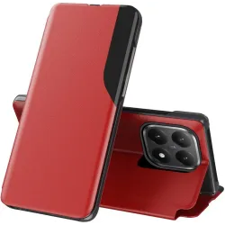 Coque à rabat Phonesta Smart Side View pour Xiaomi 15T - Rouge