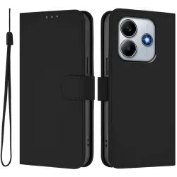Coque portefeuille Phonesta Soft Skin pour Xiaomi Redmi Note 14 5G - Noir