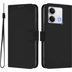 Coque portefeuille Phonesta Soft Skin pour Xiaomi Redmi Note 13 5G - Noir