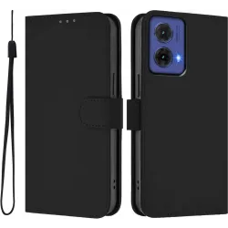 Coque portefeuille Phonesta Soft Skin pour Motorola Moto G85 - Noir