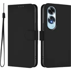 Coque portefeuille Phonesta Soft Skin pour Oppo A60 4G - Noir