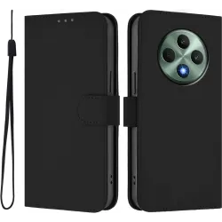 Coque portefeuille Phonesta Soft Skin pour Oppo Reno12 F/Reno12 FS - Noir