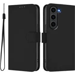 Coque portefeuille Phonesta Soft Skin pour Samsung Galaxy S23 Plus - Noir