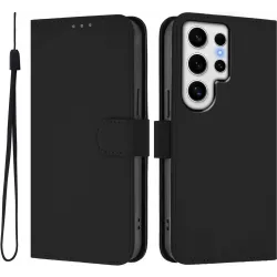 Coque portefeuille Phonesta Soft Skin pour Samsung Galaxy S24 Ultra - Noir