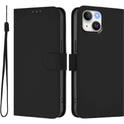 Coque portefeuille Phonesta Soft Skin pour Apple iPhone 15 - Noir