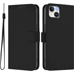 Coque portefeuille Phonesta Soft Skin pour Apple iPhone 15 Plus - Noir