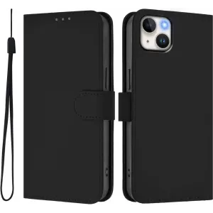 Coque portefeuille Phonesta Soft Skin pour Apple iPhone 15 Plus - Noir